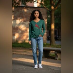 Life is Good Women's Tribal Cardinal Long Sleeve Crusher
Vee T-Shirt